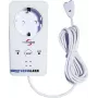 M-E MODERN-ELECTRONICS ME WA-5 watermelder met geïntegreerd stopcontact, 230V, 2m sensorkabel, akoestisch alarm >85dB, rode LED, Schuko-stopcontactomschakeling 16A