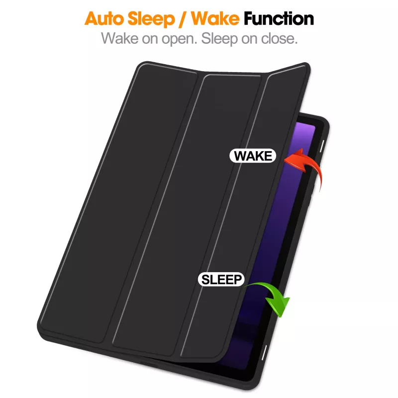MRDISC flipcover voor Samsung Galaxy Tab S10+ 5G, zwart TPU MG-FLIPSGTSGB9SW
