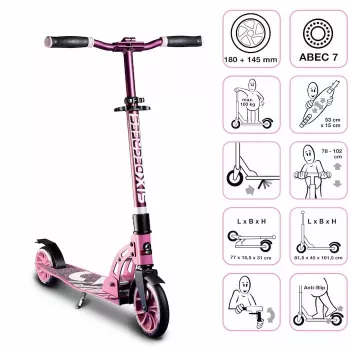 MUUWMI Six Degrees aluminium step 180/145 mm roze