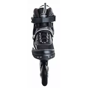 MUUWMI AU 442 inline skates, maat EU 42, zwart/wit, ABEC 7 kogellagers, 80mm wielen, aluminium frame
