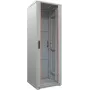 IT-BUDGET 19 inch netwerkkast SRK - 38U - 600x800 mm - glas-/stalen deur - flatpack - lichtgrijs 90ITB19SRK3868GGN