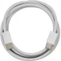 PowerRay USB-C naar USB-C data- en oplaadkabel, 60W PD, nylon gevlochten, 1m, wit, bulk 4260357351156