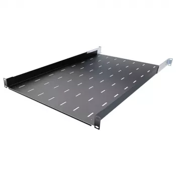 IT-BUDGET 19 inch rack-legbord / apparatuurlade - 40 kg draagvermogen - 750 mm diepte - dieptevariabele montage - zwart (90ITB19FB750S)