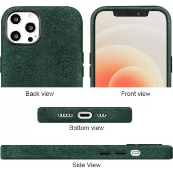 CYOO Alcantara hoes voor Apple iPhone 13 Pro - zwart CY122560