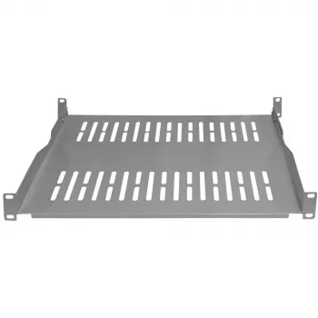 IT-BUDGET 19 inch racklegbord / apparaatplateau - 80 kg draagvermogen - 350 mm diepte - dieptevariabele montage - lichtgrijs (90ITB19FBX350G)
