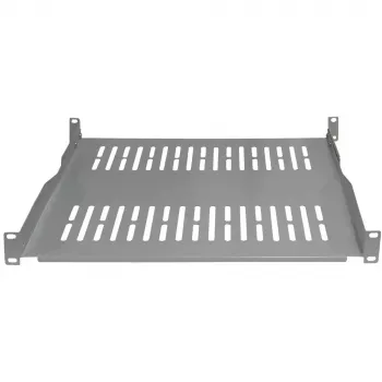 IT-BUDGET 19 inch racklegbord / apparaatplateau - 80 kg draagvermogen - 350 mm diepte - dieptevariabele montage - lichtgrijs (90ITB19FBX350G)