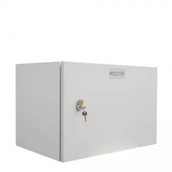 IT-BUDGET 19 inch wandbehuizing netwerkkast Easy - massieve stalen deur - 6U - B 600 x D 400 mm - staalplaat - lichtgrijs (90RR19CWV664MG)