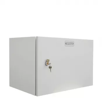IT-BUDGET 19 inch wandbehuizing netwerkkast Easy - massieve stalen deur - 6U - B 600 x D 400 mm - staalplaat - lichtgrijs (90RR19CWV664MG)