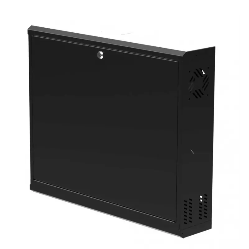 IT-BUDGET 19 inch wandkast 2U verticaal ruimtebesparend zwart 90ITBWV19V2S