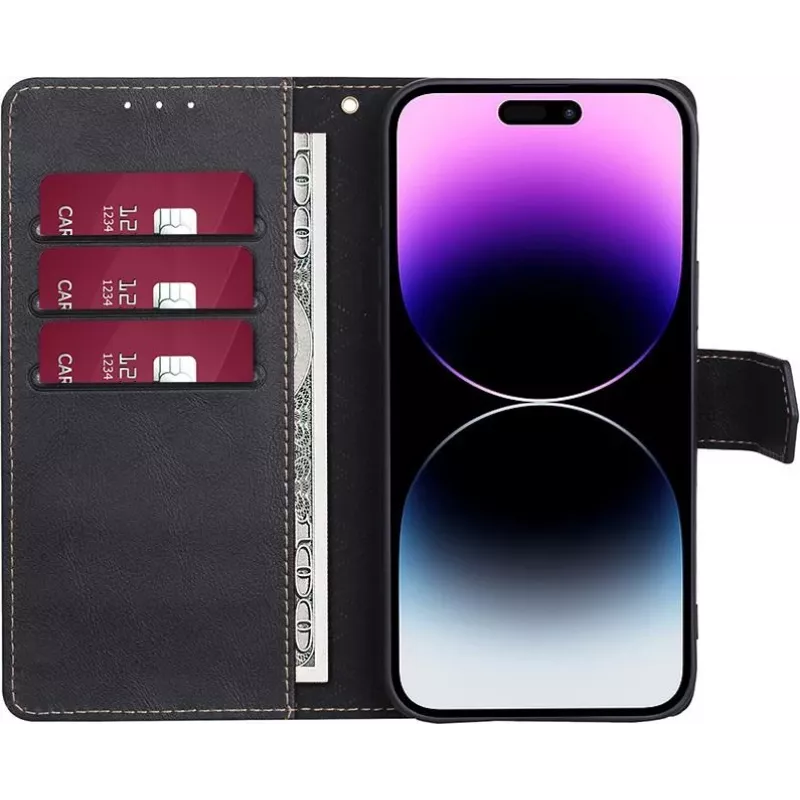 CYOO Premium BookCase Wallet hoes voor Apple iPhone 14 Pro Max – zwart CY122794