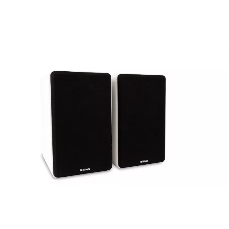 AUDIOBLOCK S-250 WS 2-weg passieve boekenplankluidspreker, paar, wit, 50 W RMS, 4 ohm, basreflex AB2701-004