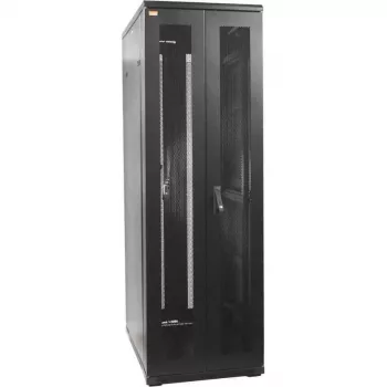 IT-BUDGET 19 inch serverrack SRK - 42U - 600x1000 mm - geperforeerde dubbele deuren voor + achter - gemonteerd - zwart 99ITB19SRK42610DTSNM