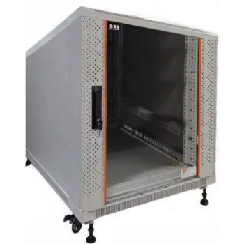 IT-BUDGET 19 inch netwerkkast SRK 12U 600x800 mm lichtgrijs voorgemonteerd