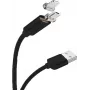 CYOO magnetische USB-oplaad- en datakabel – 2-in-1 Micro USB & Lightning naar USB – 1m – zwart