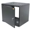 IT-BUDGET TAUNUS 9U 19 inch wandbehuizing, 450 mm diep, stalen deur, afsluitbaar, zwart 90ITB19945MS