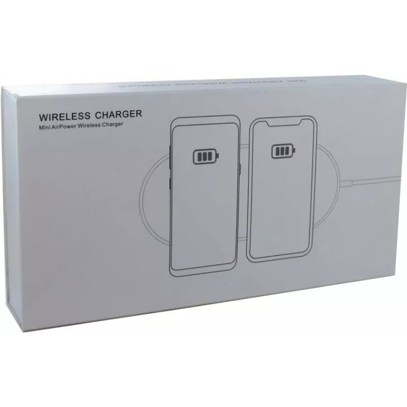 CYOO CY120899 mini dual telefoon inductie-oplaadpad – wit – Qi-standaard