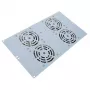 IT-BUDGET stille 19 inch ventilatorunit 6U, 4 ventilatoren, 430 m³/h, lichtgrijs (99ITB19SLUG)