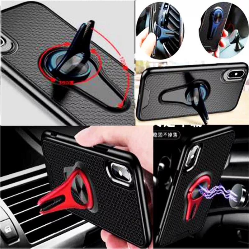 CYOO 360° draaibare ventilatiehouder hoes voor iPhone Xs Max – grijs CY121003
