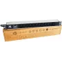 Liebernetz 19 inch rackmount PDU, 12x C13 stopcontacten, overspanningsbeveiliging, SCHUKO stekker, aluminium, zwart 90LNSDL1912KKSP