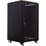 IT-BUDGET 19 inch netwerkkast SRK - 18U - 600x800 mm - glas-/stalen deur - flatpack - zwart (90ITB19SRK1868GSN)