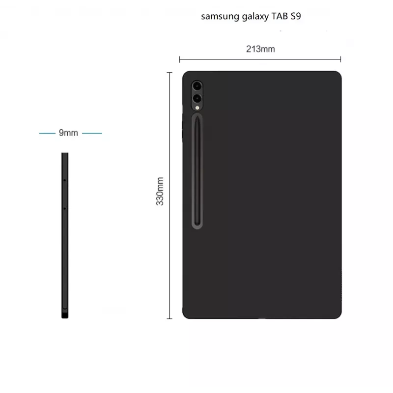 MRDISC achterzijde-afdekking voor Samsung Galaxy Tab S9 FE 11 inch zwart TPU (MG-BCSGTABS9FESW)