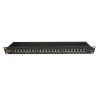 IT-BUDGET 19 inch Cat.6A afgeschermd 24-poorts patchpanel, korte bouwvorm, PoE+ geschikt, 1U, zwart 90ITBPP6A1S
