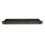 IT-BUDGET 19 inch Cat.6A afgeschermd 24-poorts patchpanel, korte bouwvorm, PoE+ geschikt, 1U, zwart 90ITBPP6A1S