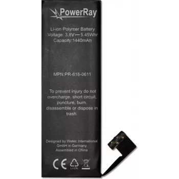 PowerRay accu PR-616-0611 voor iPhone 5, 1440 mAh, bulk