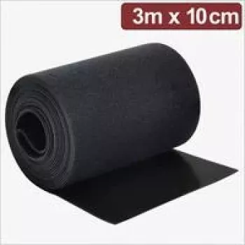 Quadrios 24CA312 klittenband rol 3 m x 10 cm zwart