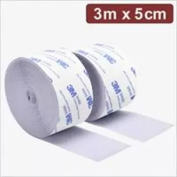 Quadrios 24CA325 zelfklevend klittenband 3 m x 5 cm wit