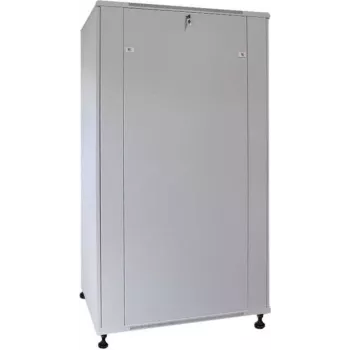 IT-BUDGET 19 inch netwerkkast SRK - 22U - 600x800 mm - glazen/massieve deur - flatpack - lichtgrijs 90ITB19SRK2268GGN