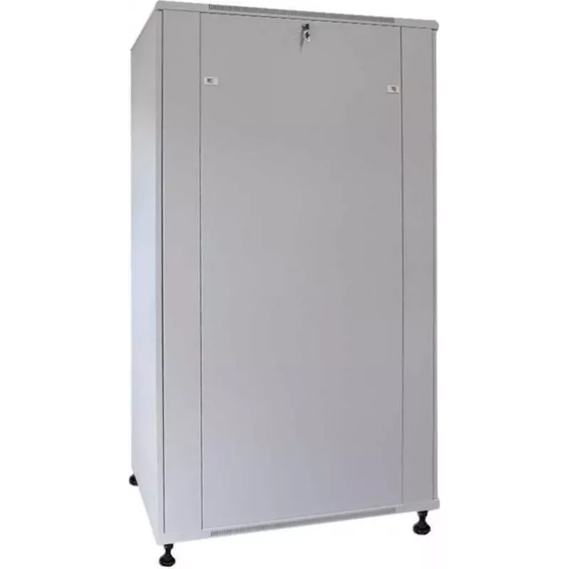 IT-BUDGET 19 inch netwerkkast SRK - 22U - 600x800 mm - glazen/massieve deur - flatpack - lichtgrijs 90ITB19SRK2268GGN