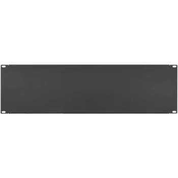 IT-BUDGET 19 inch blindplaat / rackafdekking - 3U - robuuste metalen versie - zwart (90ITBBP3HES)
