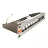 IT-BUDGET 10 inch leeg patchpanel voor keystone-modules - 12 poorten - afgeschermd - 1U - onbezet - grijs (90ITB10MT12PG)