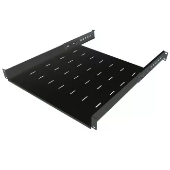 IT-BUDGET 19 inch rack-inlegbodem / apparatuurlade - draagvermogen 40 kg - diepte 550 mm - dieptevariabele montage - zwart (90ITB19FB550S)
