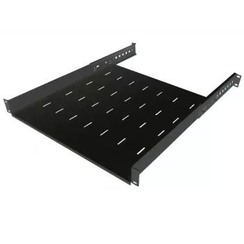 IT-BUDGET 19 inch rack-inlegbodem / apparatuurlade - draagvermogen 40 kg - diepte 550 mm - dieptevariabele montage - zwart (90ITB19FB550S)