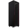 IT-BUDGET 19 inch netwerkkast SRK, 38U, 600x800 mm, glas-/stalen deur, flatpack, zwart 90ITB19SRK3868GSN