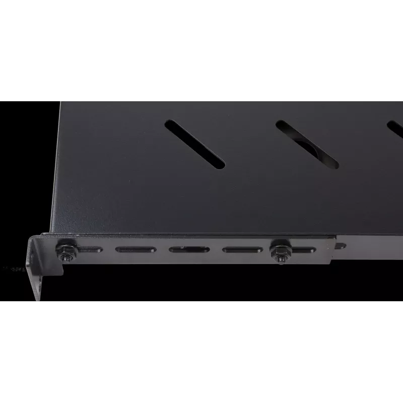Rockstable RS19-SFH79 1U 19 inch zware vaste inlegbodem, SPCC-staal, zwart, 60 kg draagvermogen