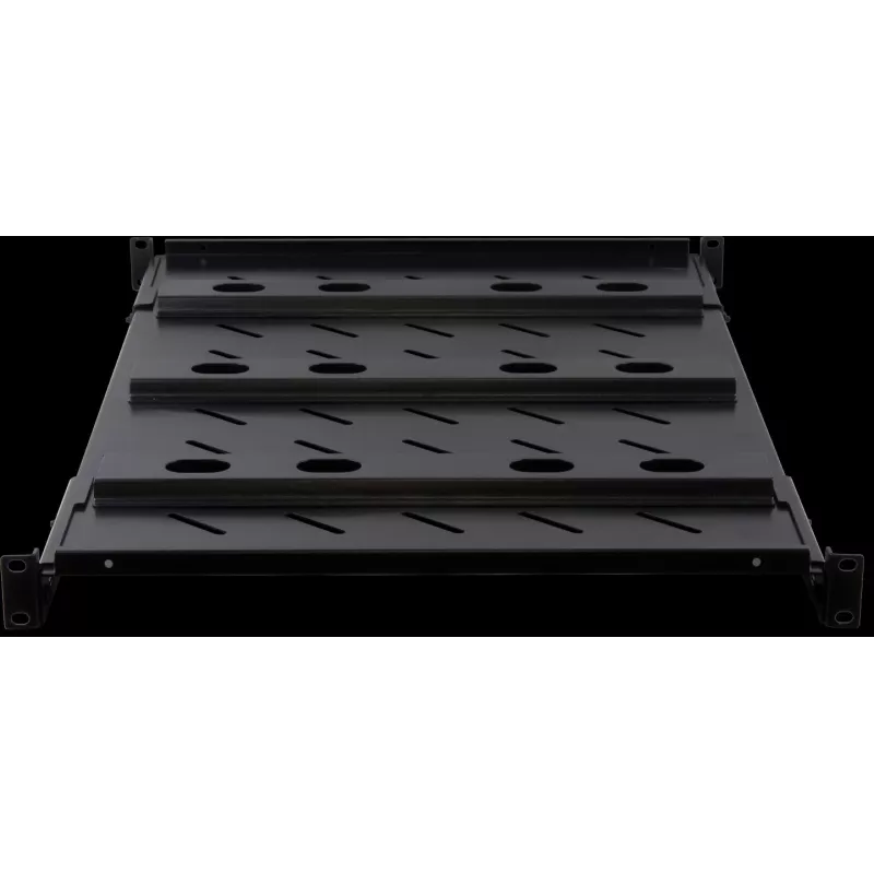 Rockstable RS19-SFH79 1U 19 inch zware vaste inlegbodem, SPCC-staal, zwart, 60 kg draagvermogen