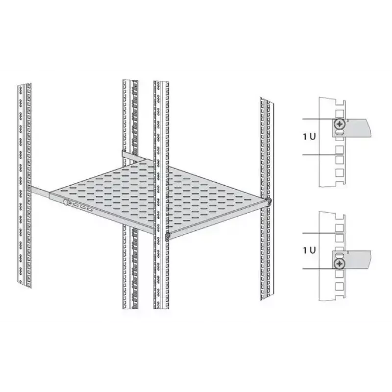 IT-BUDGET 19 inch rack-legplank 0,5U 650mm diep 80kg zwart 12WZ82648005650161
