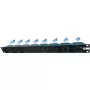 Liebernetz 19 inch 1U rack-ventilatorunit, horizontale aanzuiging, 95 m³/h, 12V DC, 34 dB, zwart (90LN19LUE1HE8B)