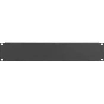 IT-BUDGET 19 inch blindplaat / rackblinde - 2U - stevige metaalversie - zwart (90ITBBP2HES)