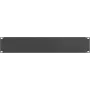 IT-BUDGET 19 inch blindplaat / rackblinde - 2U - stevige metaalversie - zwart (90ITBBP2HES)