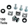 IT-BUDGET rackmontagekit met kooimoeren voor geperforeerde rails - M6 - 50 complete sets - 150 delen 90ITB50BSM6