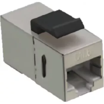 IT-BUDGET RJ45 module-koppeling Cat. 6A afgeschermd, compact, snap-in, zilver 90ITBMK6AS