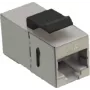 IT-BUDGET RJ45 module-koppeling Cat. 6A afgeschermd, compact, snap-in, zilver 90ITBMK6AS