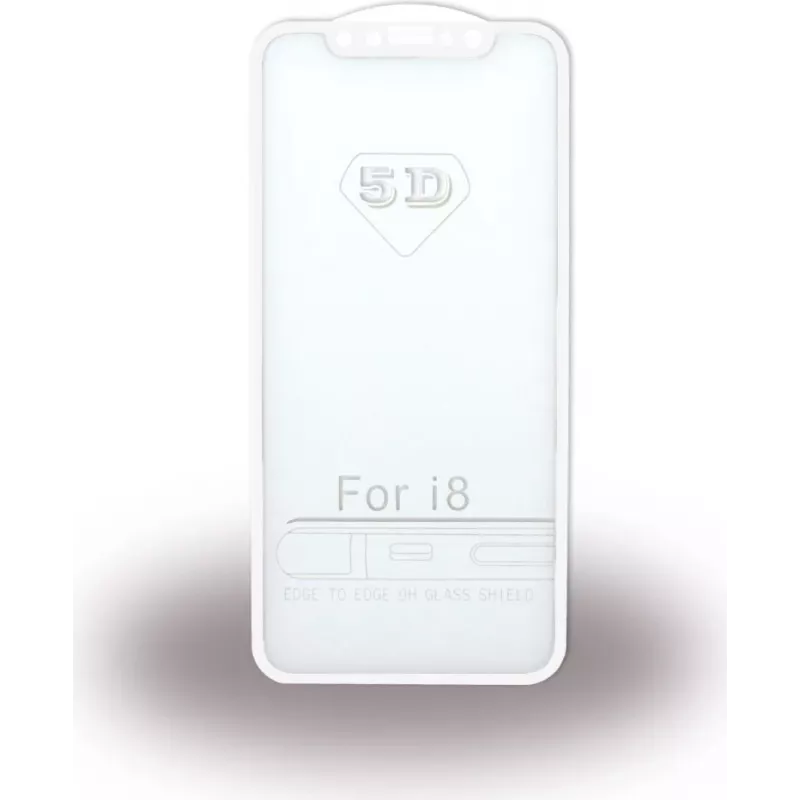 CYOO Premium Apple iPhone X 5D displayschermfolie van gehard glas - wit