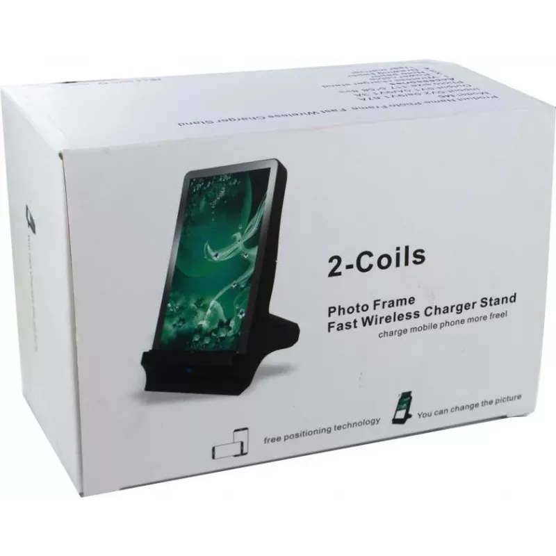 CYOO 2-in-1 fotolijstje en Qi-draadloze oplader – wit