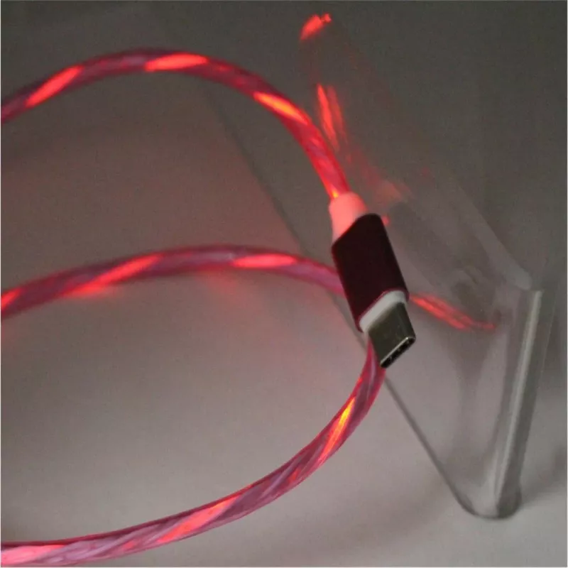 CYOO Flow Light Micro-USB-laadkabel 1m roze met vloeiend lichteffect CY121350