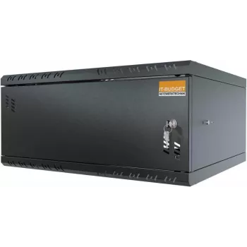 IT-BUDGET TAUNUS 19 inch wandbehuizing 4U, 450 mm diep, afsluitbare stalen deur, zwart 90ITB19445MS